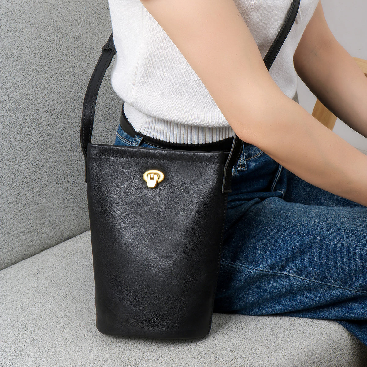 First Layer Cattlehide Leather Fashion Female Vegetable Tanned Soft Versatile Women's Messenger Bag