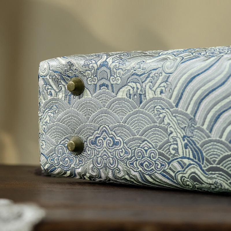 Style Cheongsam Banquet Clutch Chain Metal Handbags