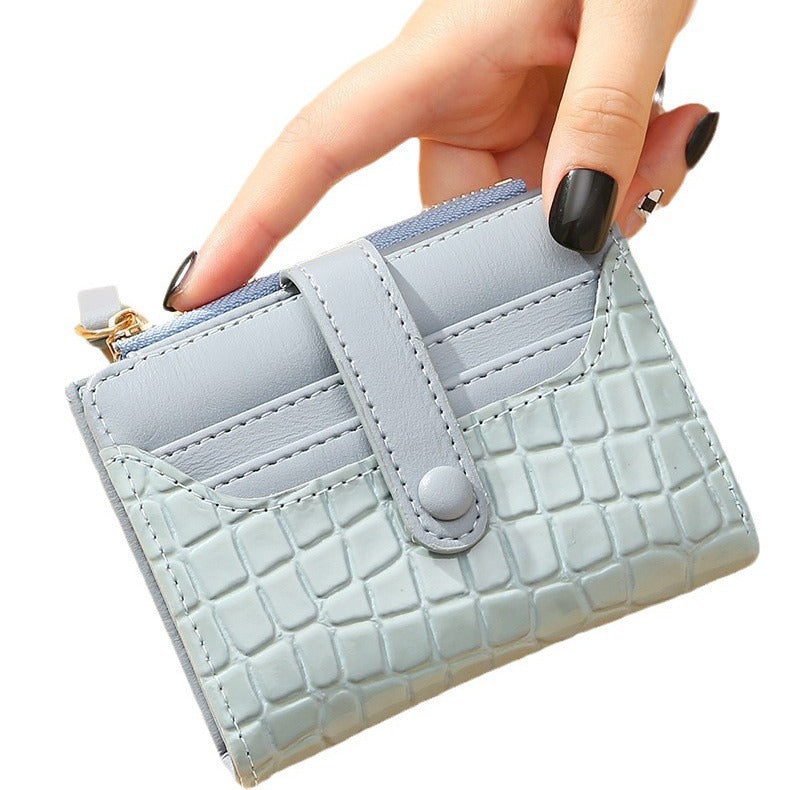 Women's Korean Vintage Crocodile Short Simple Temperament Ladies Wallet
