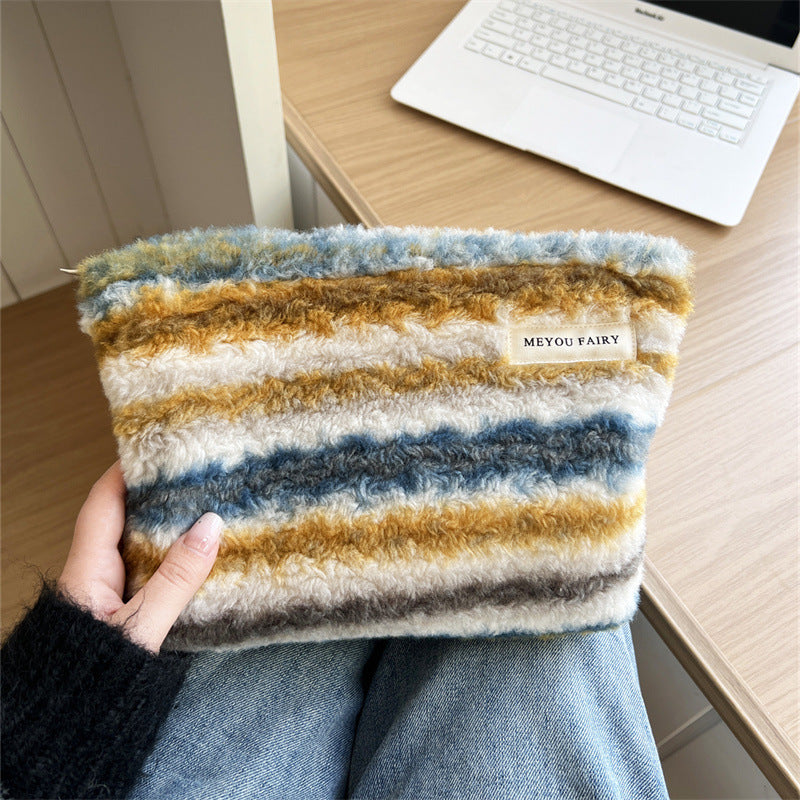 Style Plush Storage Wash Thickened Soft Glutinous Makeup Bag