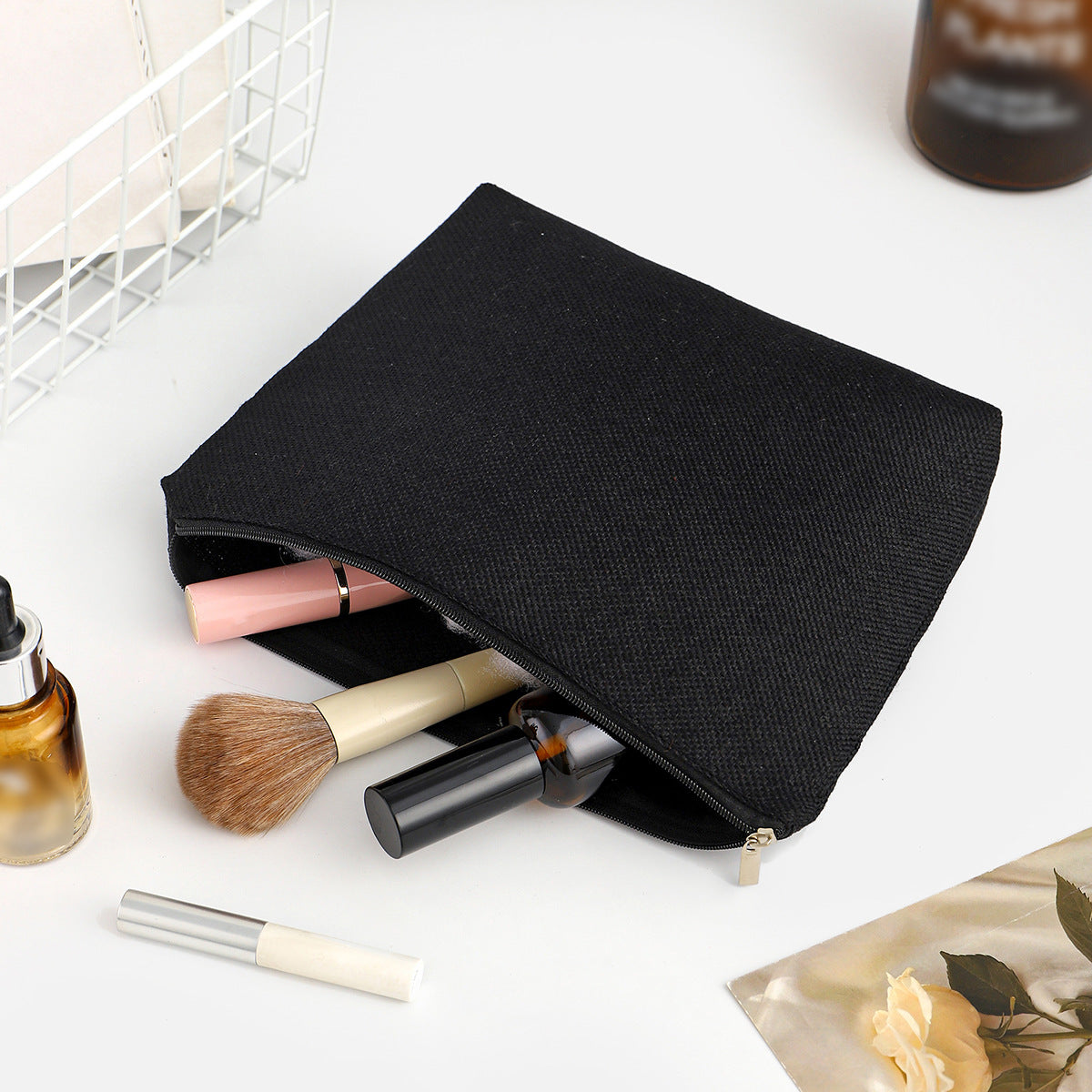 Printing Buggy Large Capacity Simple Zipper Makeup Bag