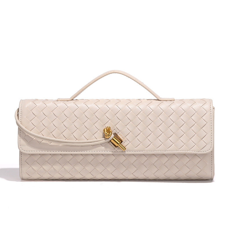 Women's Woven Baguette Fashion Horizontal Clutch Organ Bags