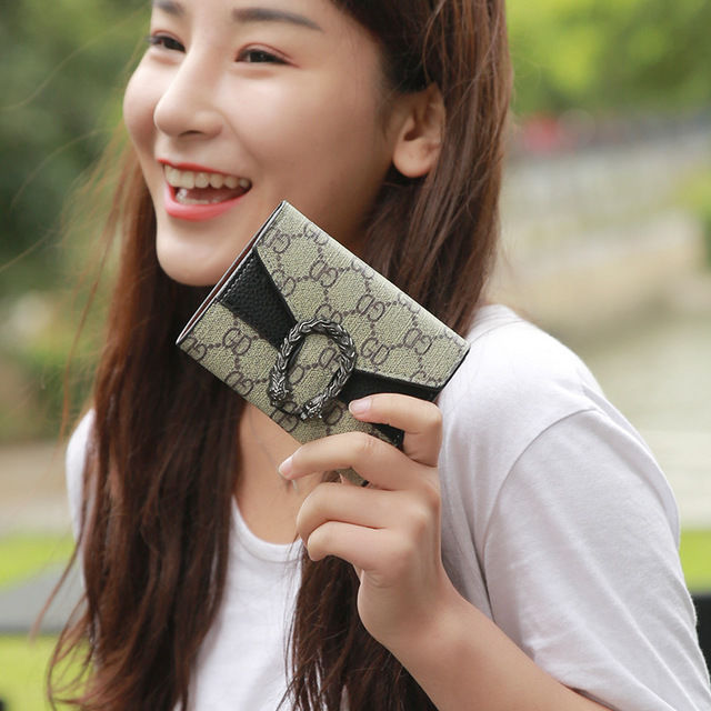 Classic Women's Popular Simple Short Three-fold Ladies Wallets