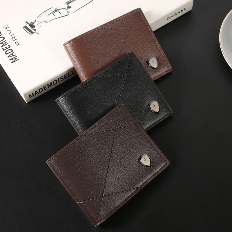Men's Slots Fashion Leisure Male Youth Thin Two-fold Horizontal Men's Wallets