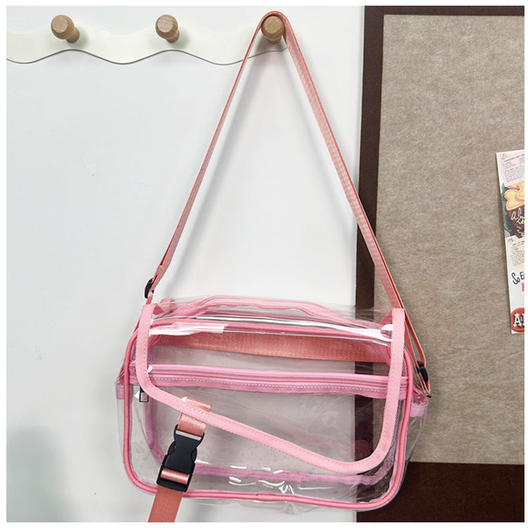 Simple Transparent Niche Waterproof Large Capacity Women's Messenger Bag