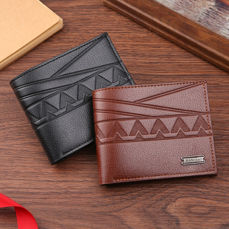 Men's Green Fashion Embossing Horizontal Soft Leather Large Men's Wallets
