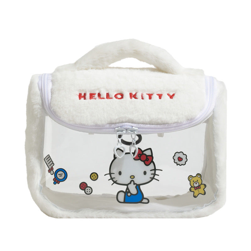 Cartoon Fashion Plush Cute Large Capacity Good-looking High Sense Cosmetic Bags