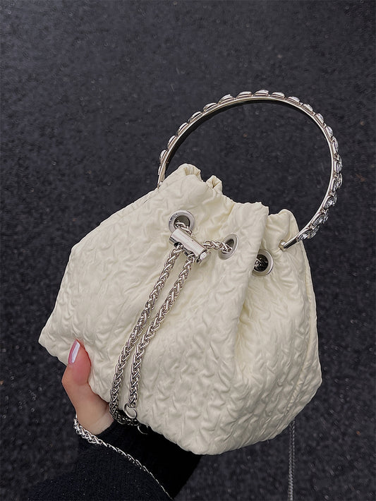 Summer Fashion Bowknot Portable Korean Style Bucket Bags