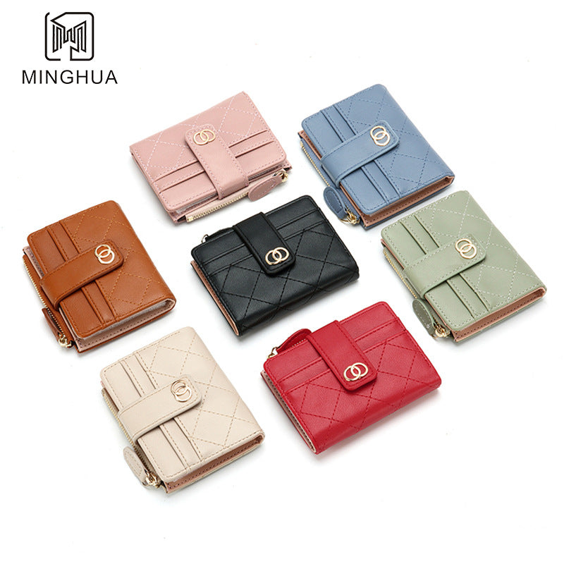 Women's Short Solid Color Summer High-grade Zipper Bags