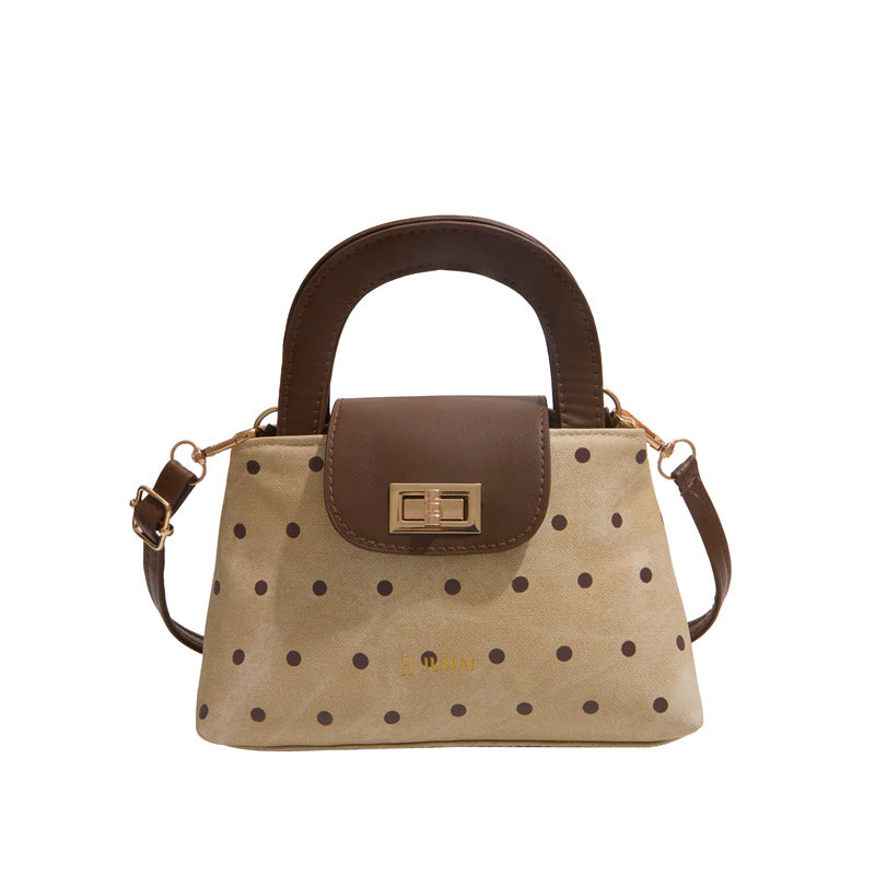 Popular Western Style Polka Dot Large Capacity Commuter Small Square Bags