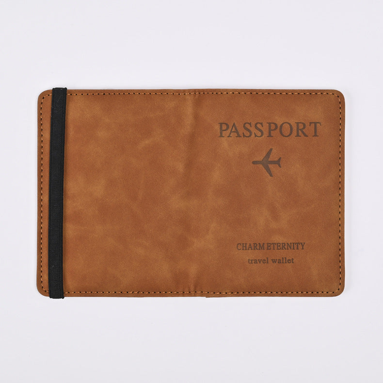Passport Storage Leather Boarding Pass Cover Card Holder