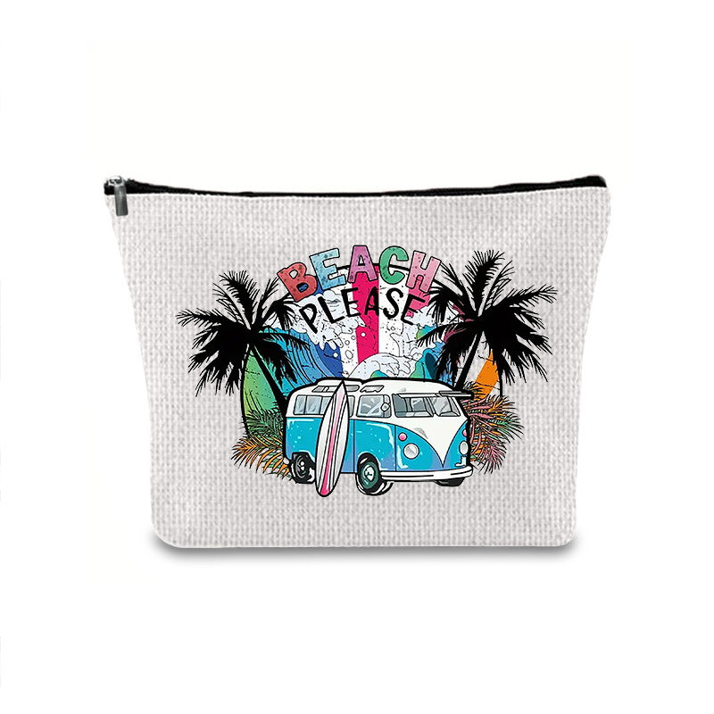 Printing Buggy Large Capacity Simple Zipper Makeup Bag