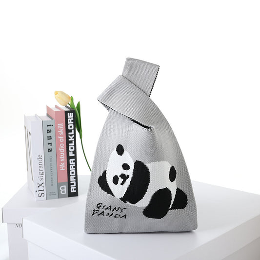 Back Panda Large Versatile Capacity Quarte Handbags