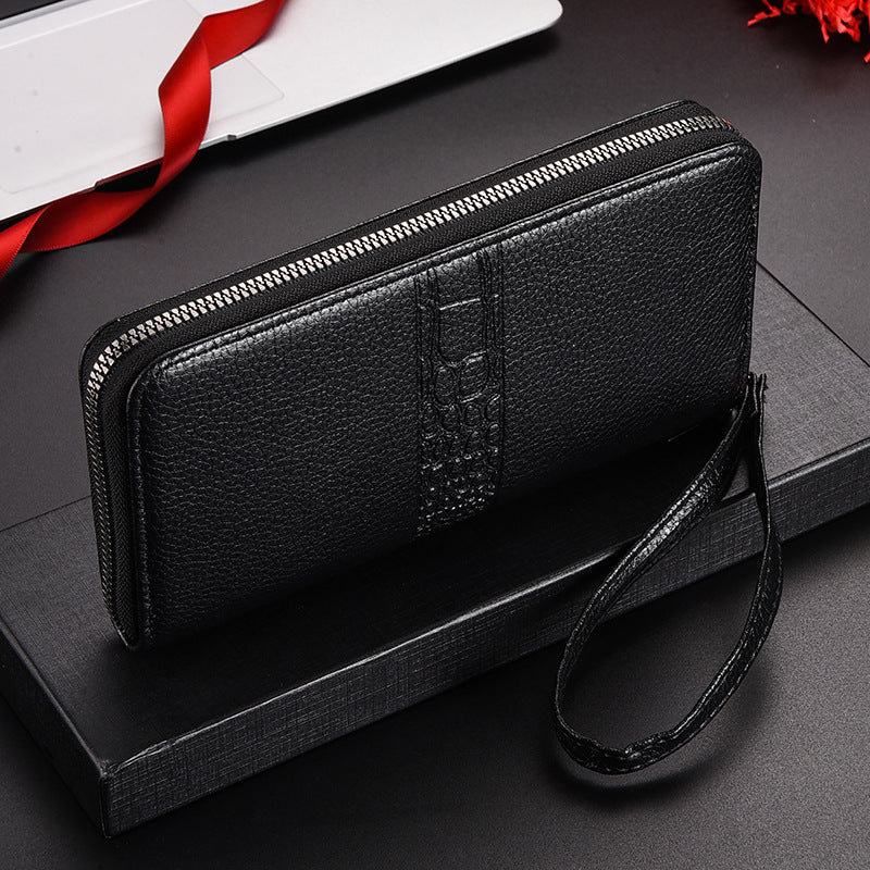 Men's Clutch Zipper Large Capacity Mobile Business Men's Wallets
