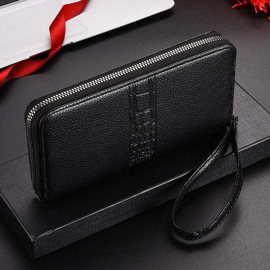 Men's Clutch Zipper Large Capacity Mobile Business Men's Wallets
