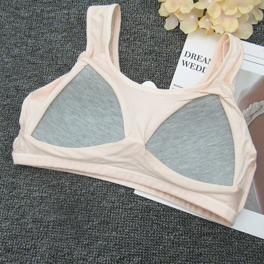 Women's Underwear Thin Junior School Vest Fixed Cup Bras