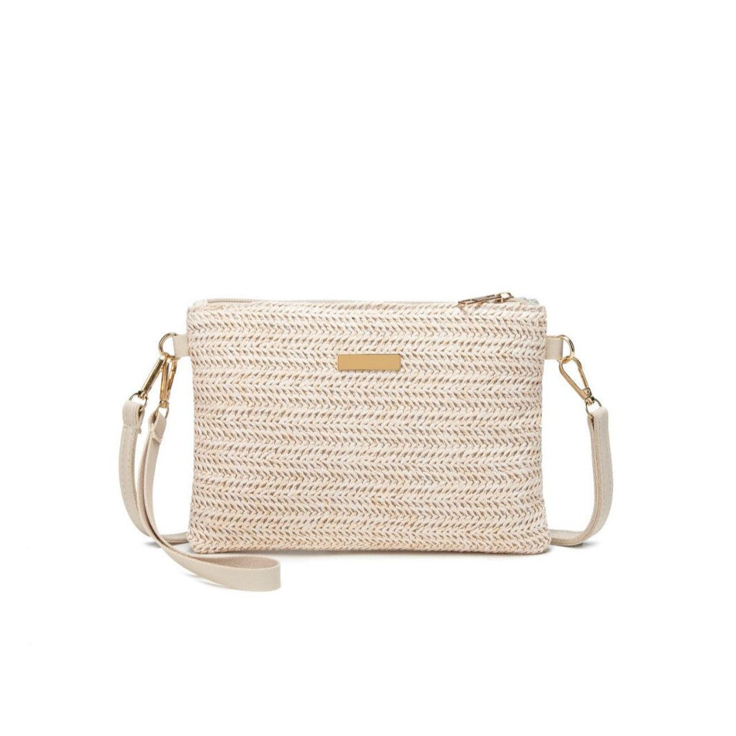 Women's Solid Color Straw Fashion Beach Women's Messenger Bag