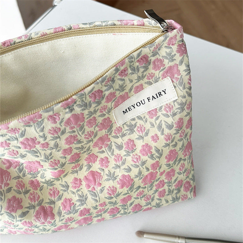 Large Capacity Portable Clutch Jacquard Buggy Makeup Bag
