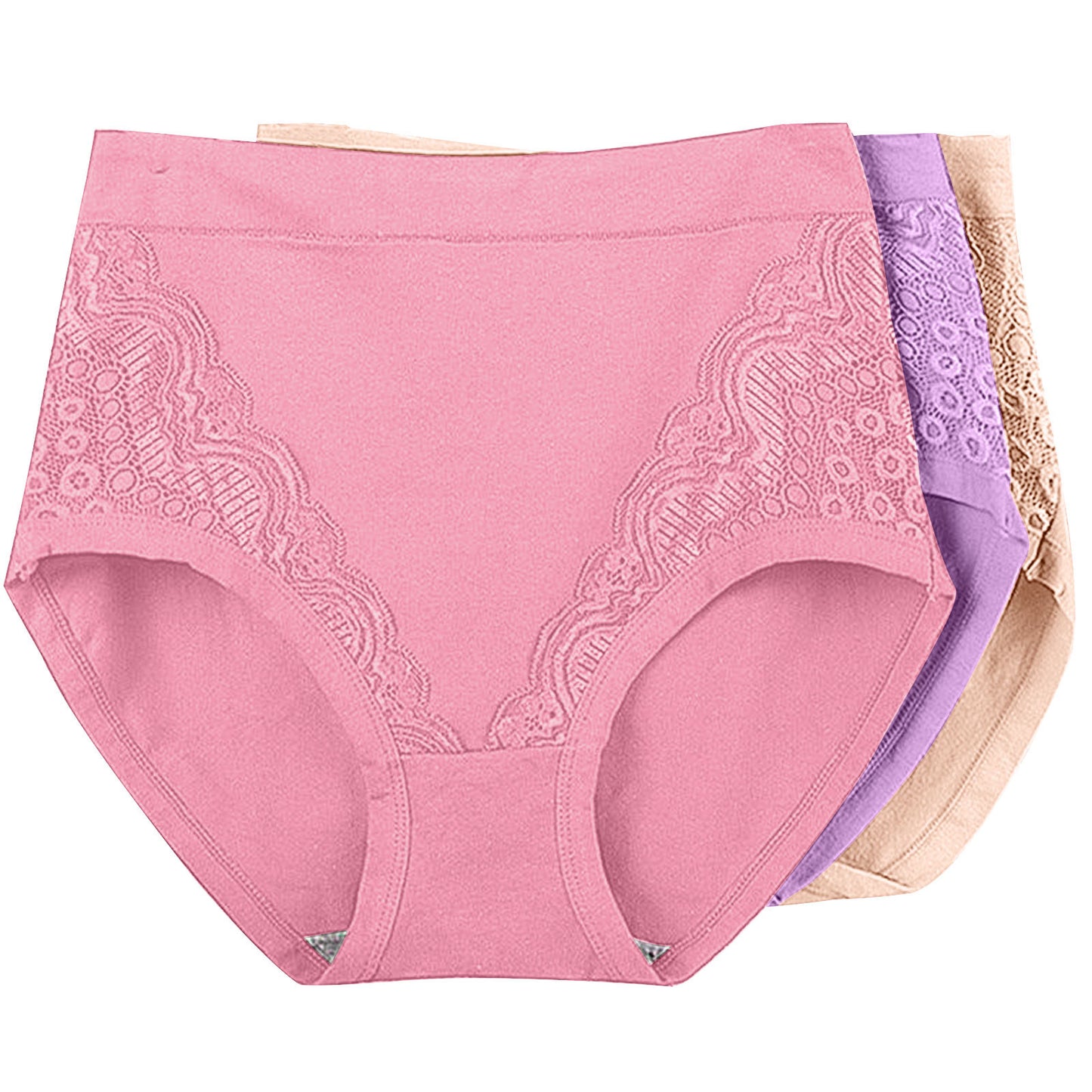 Women's Fat Comfortable Lace Mother Triangle Shorts Panties