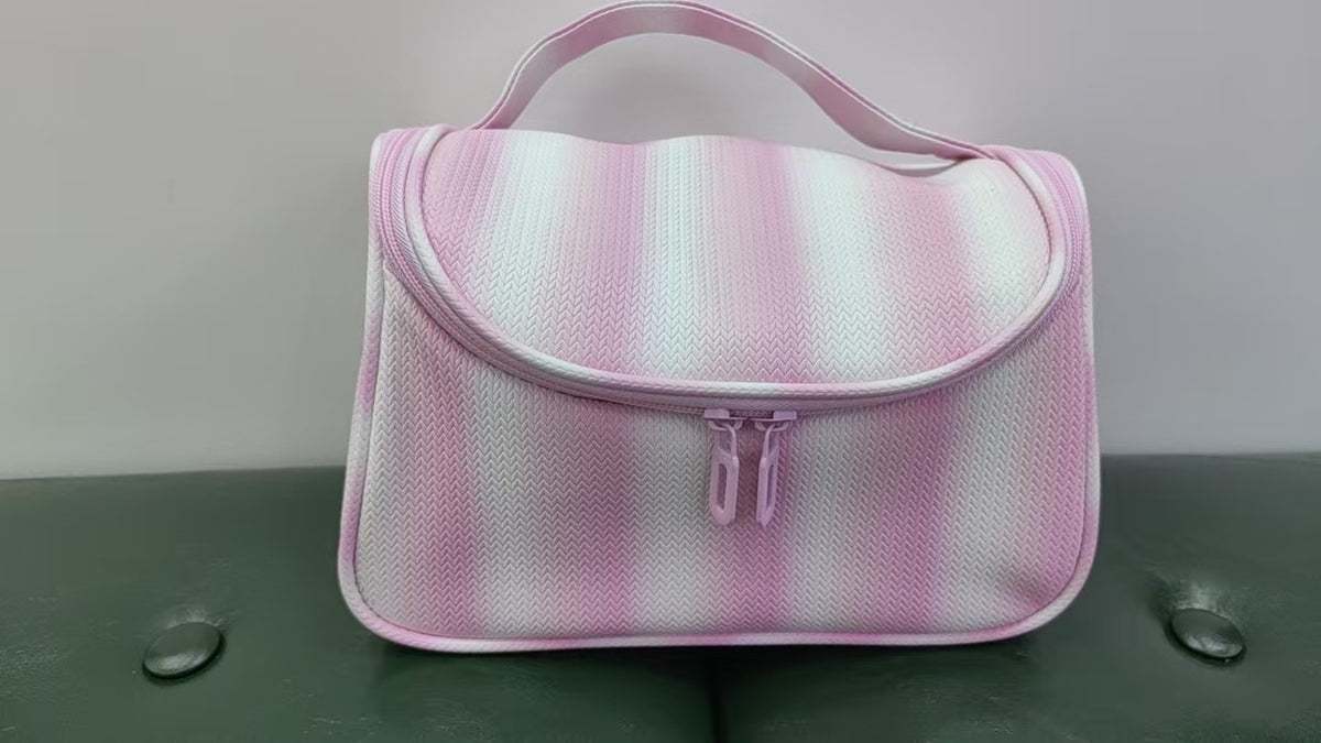 Transparent Striped Rainbow Portable Storage Wash Bags