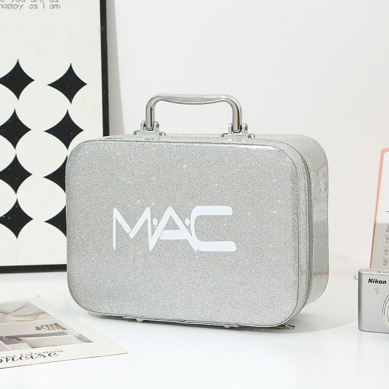 Children's Large Capacity Portable Glittering Powder Lettered Makeup Bag