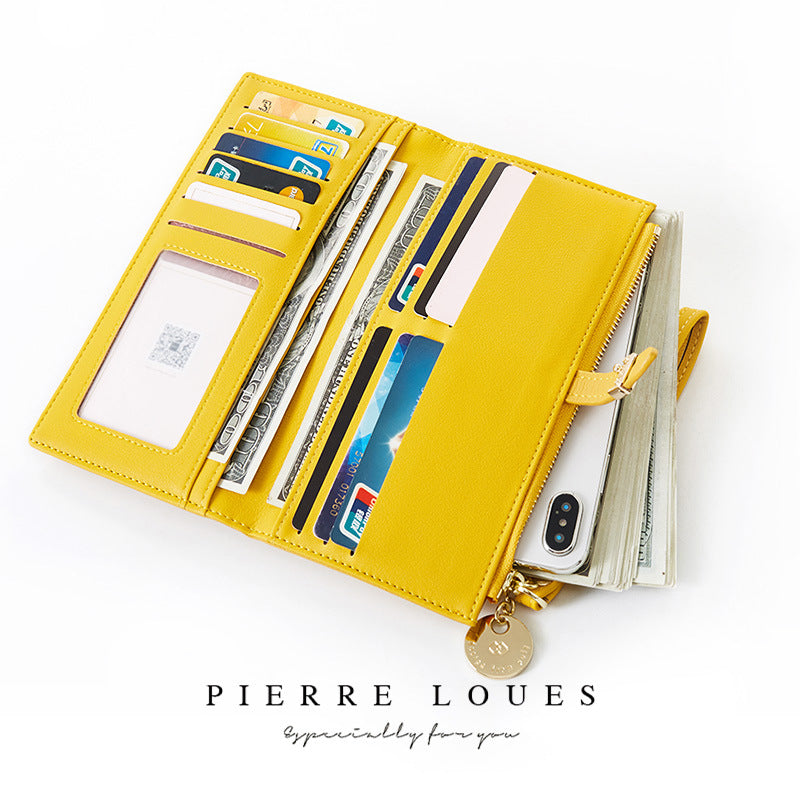 Women's Solid Color Long Simple Fashion Large Ladies Wallet
