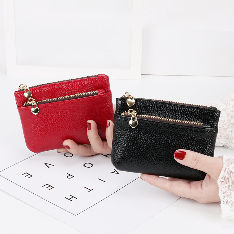 Women's Leather Tactile Feel Short Soft Driving Coin Purses