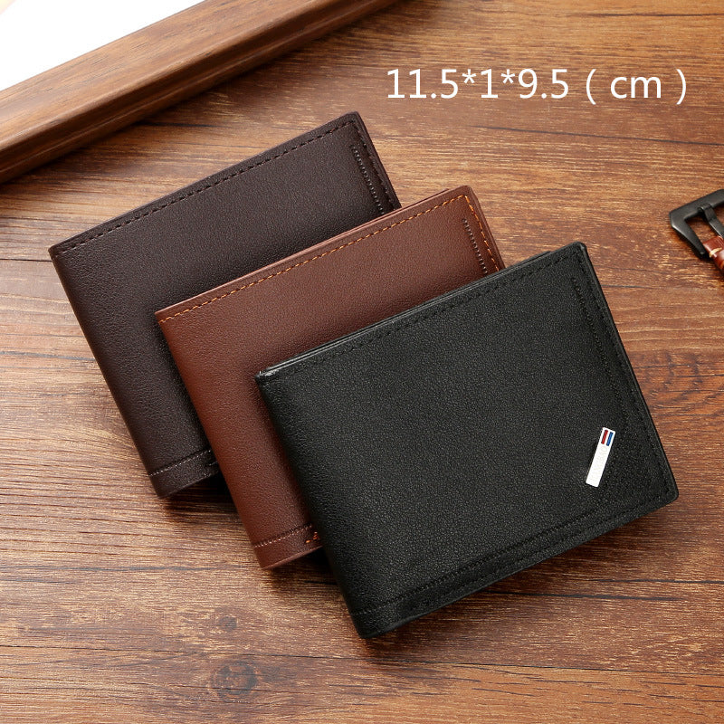 Men's Youth Fashion Thin Multiple Slots Large Capacity Horizontal Business Men's Wallets