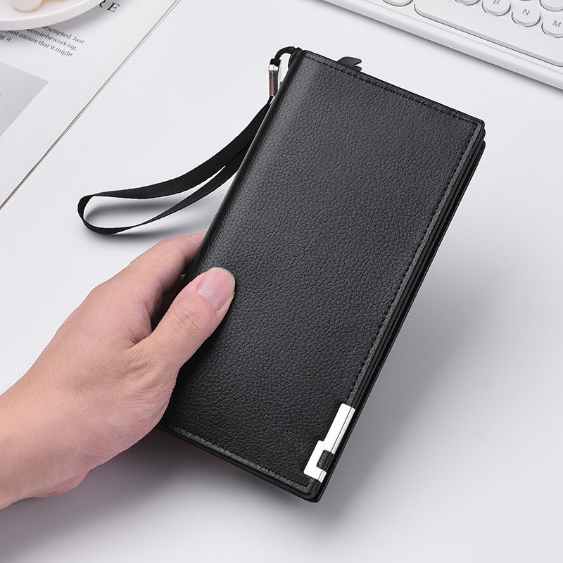 Men's Long Zipper Multiple Slots Light Luxury Men's Wallets