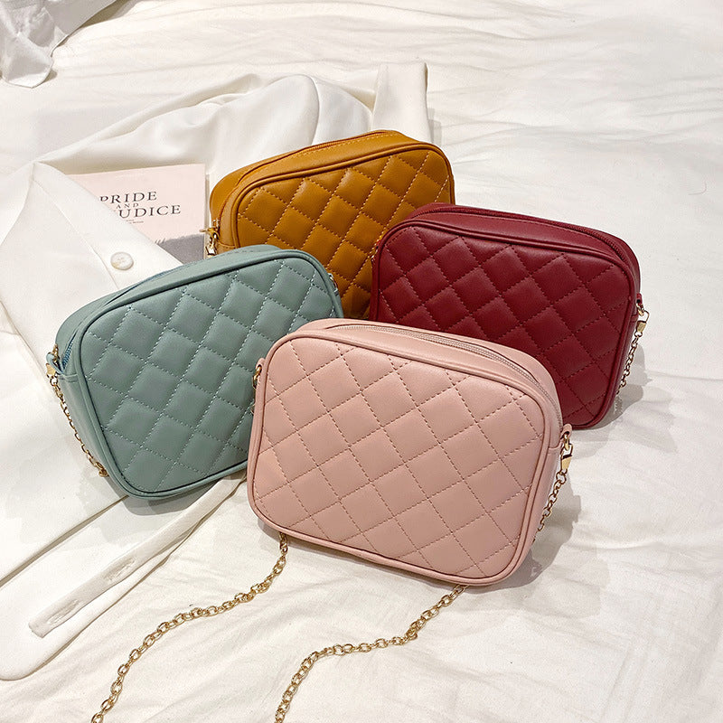 Innovative Women's Trend Chain Diamond Plaid Women's Messenger Bag
