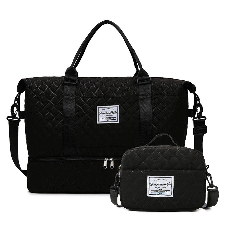 Rhombus Dry Wet Separation Yoga Fitness Travel Bags