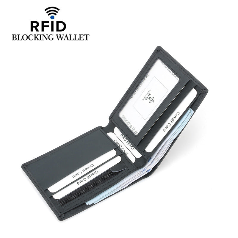 Men's Thin Swiping First Layer Cowhide Fashion Men's Wallet