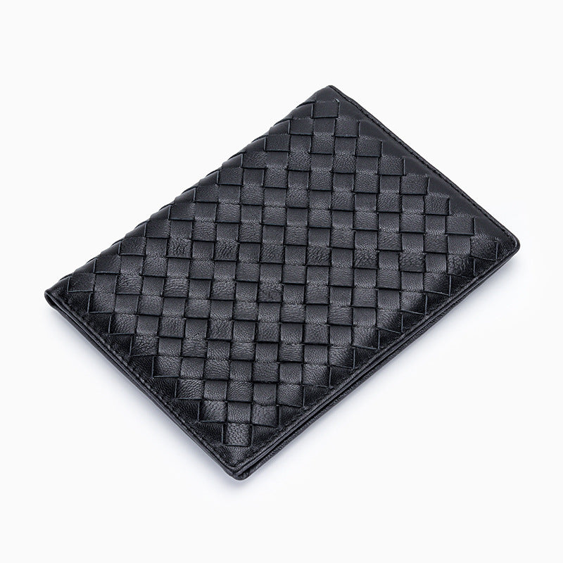 Women's & Men's Sheepskin Hand-woven Passport And Leather Multifunctional Ladies Wallets