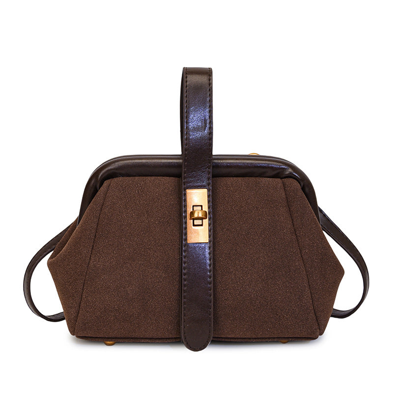 Women's Textured Deerskin Veet Personality Underarm Trendy Women's Shoulder Bag