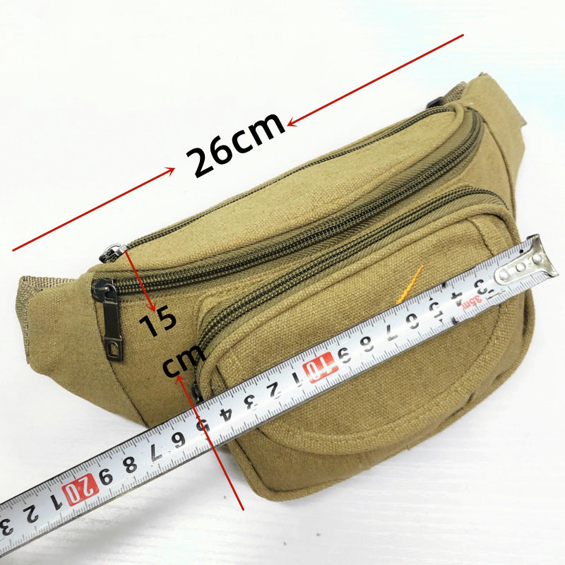 Men's Canvas Running Business Construction Site Mobile Men's Waist Packs