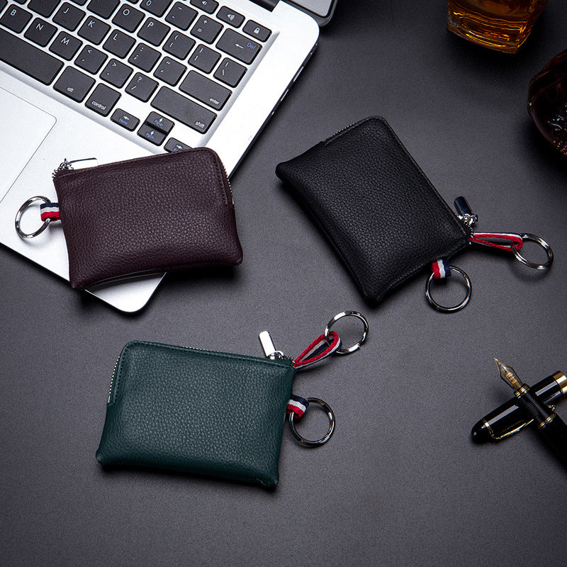 Men's Genuine Leather Mini Multifunctional Driving Coin Purses