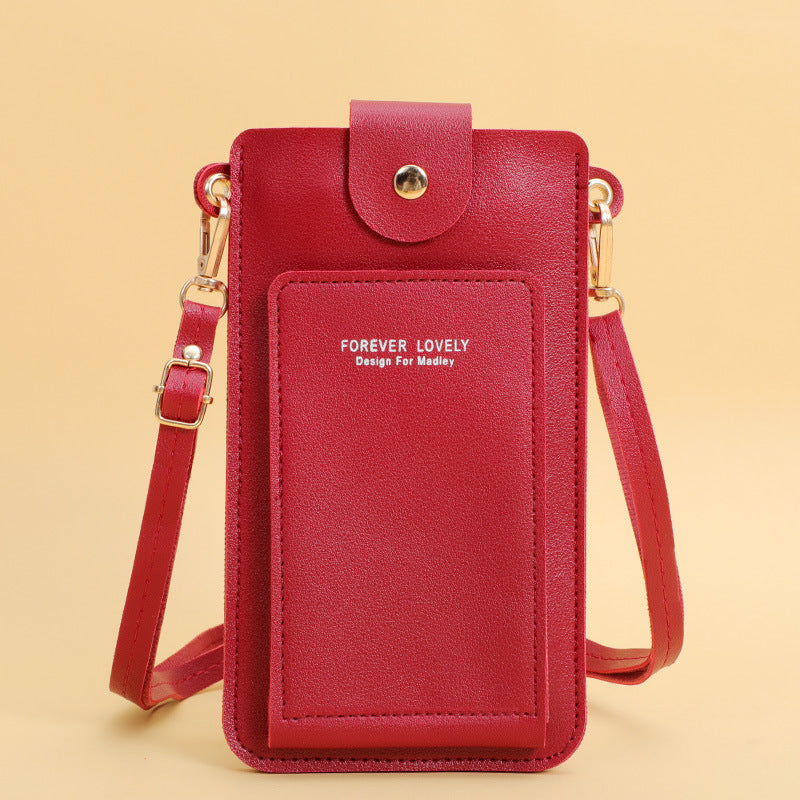 Women's Solid Color Fashion Simple License Phone Bags