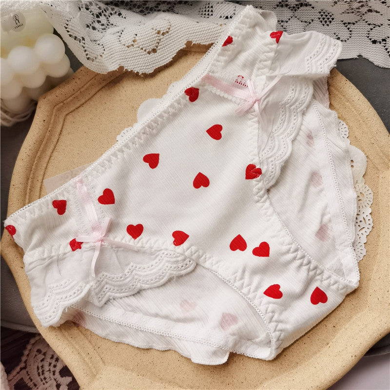 Women's Sweet Little Princess Cute Cotton Lace Panties