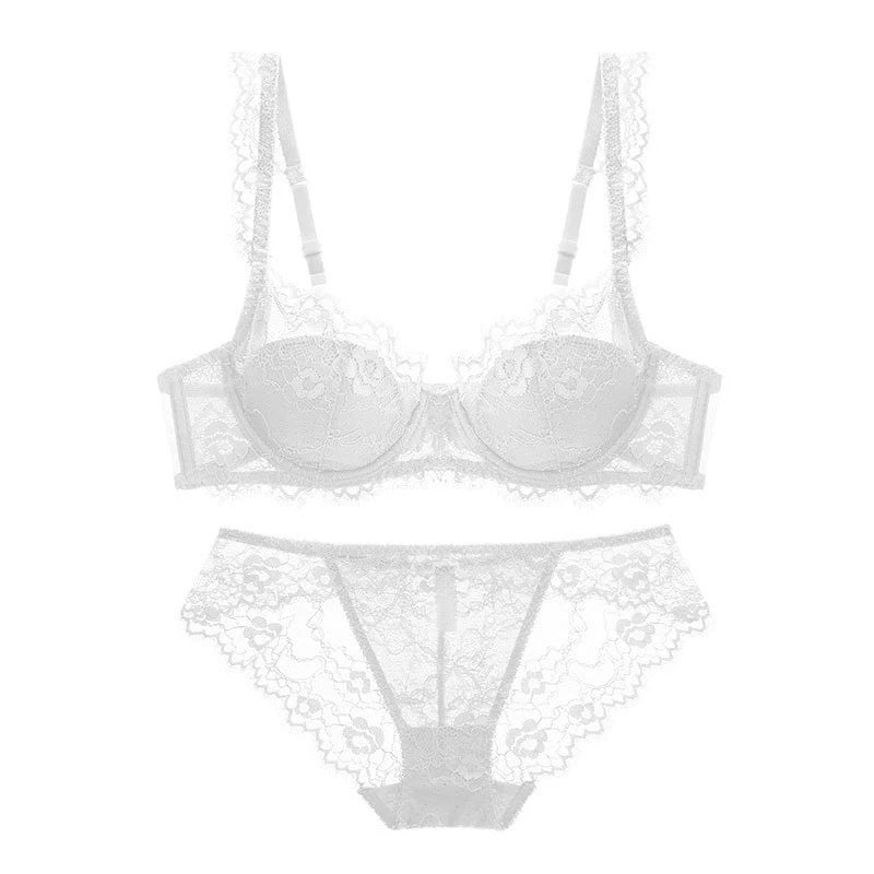 Women's Underwear Sexy Thin Cotton Transparent Lace Lingerie Sets