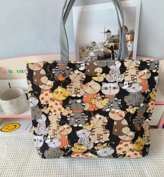 Women's Classy Canvas Large Capacity Printed Shoulder Bags