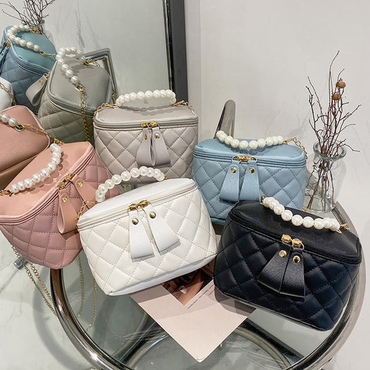 Women's Versatile Design High-grade Pearl Good-looking Handbags