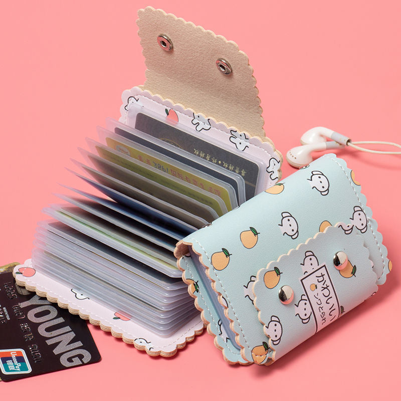 Multiple Slots Large Capacity Cute Compact Bank Card Holder