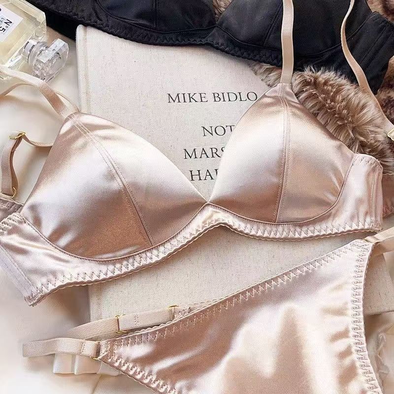 French Triangle Cup Wireless Small Sexy Lingerie Sets