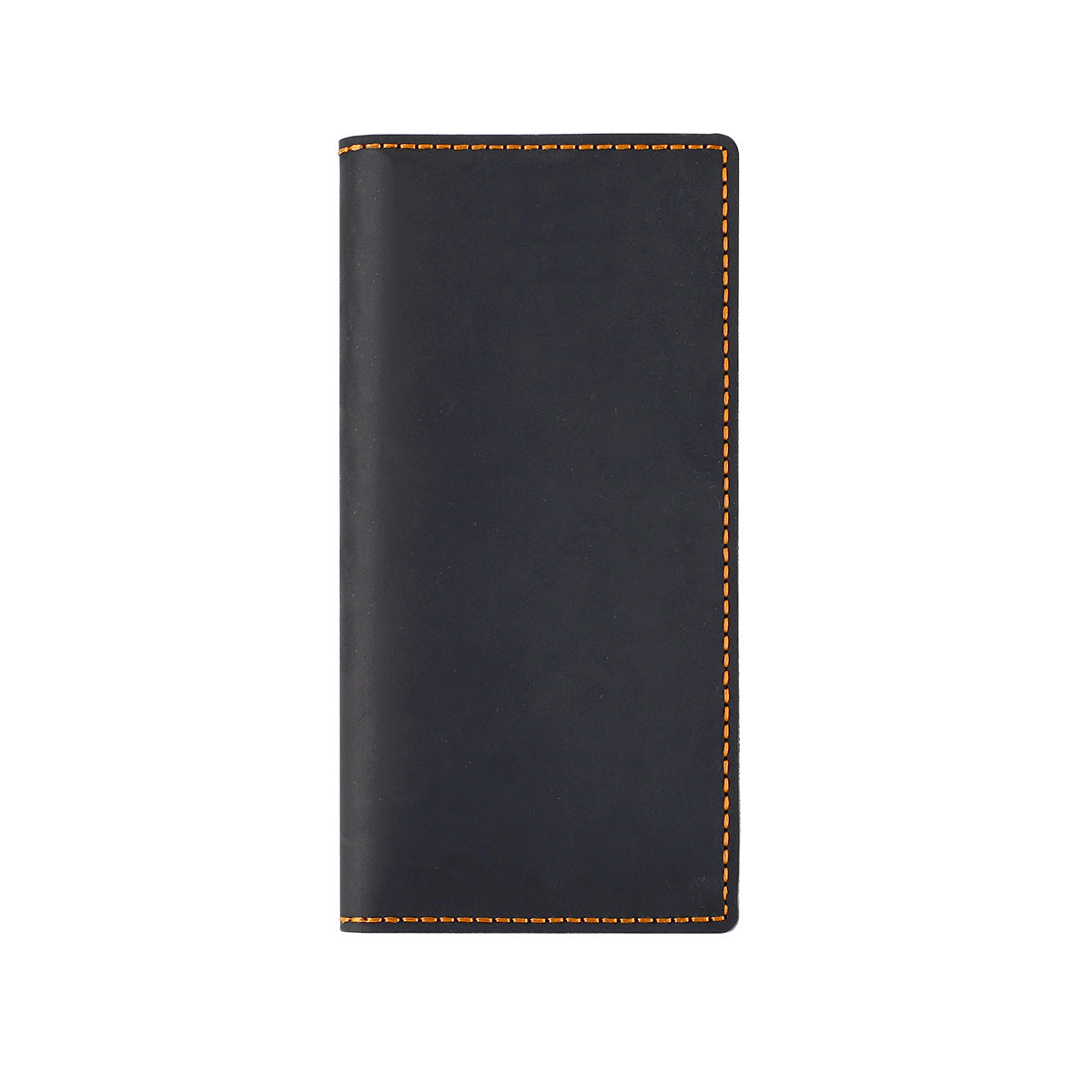 Men's Creative Diy Thread Personality Crazy Horse Leather Long Clutch Passport Men's Wallet