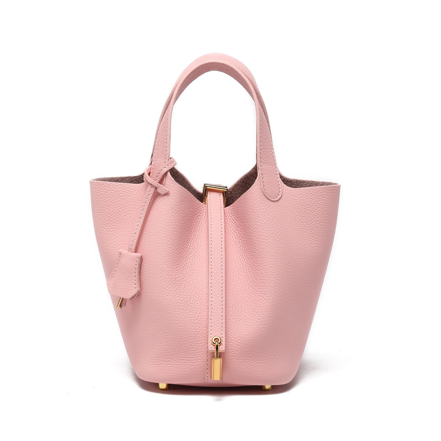 Women's Cowhide Niche Basket Leather Large Capacity Handbags