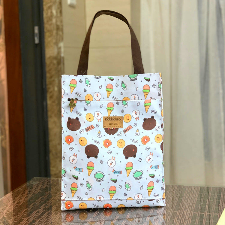 Running Volume Korean Style Waterproof Lunch Box Portable Handbags