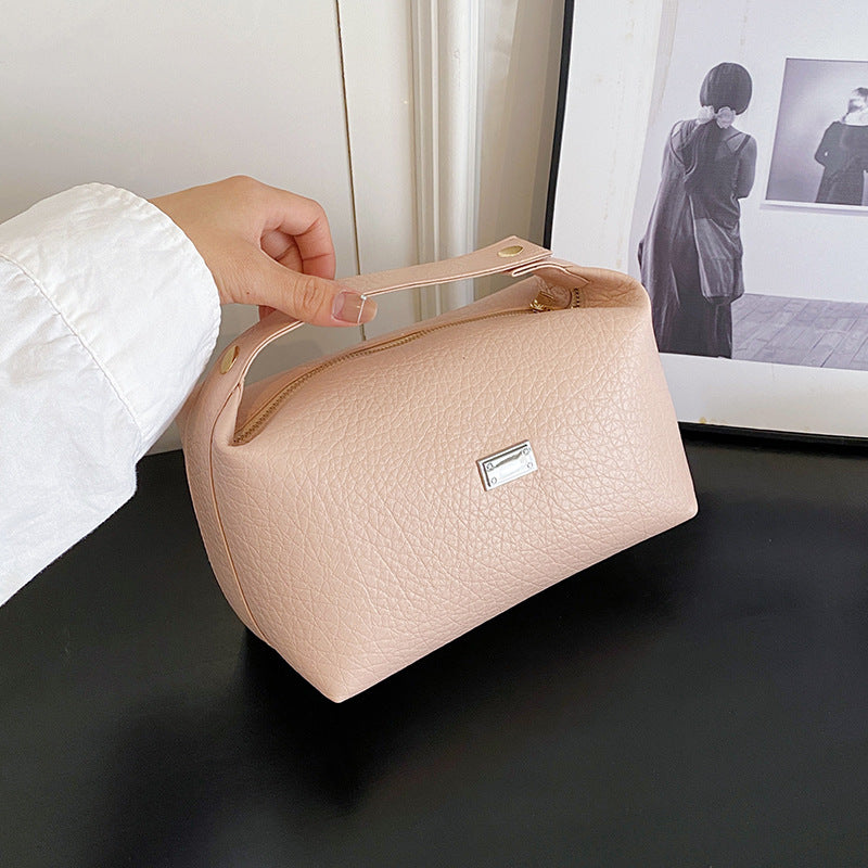 Portable Cosmetics Storage Simple Solid Color Cosmetic Bags