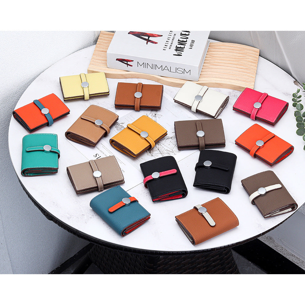 Women's Layer Short Cowhide Mini Fashion Genuine Leather Ladies Wallet