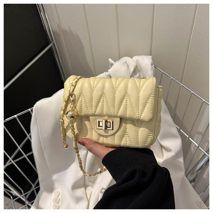 Women's Stylish Fashionable Simple Style Western Embroidery Small Square Bags