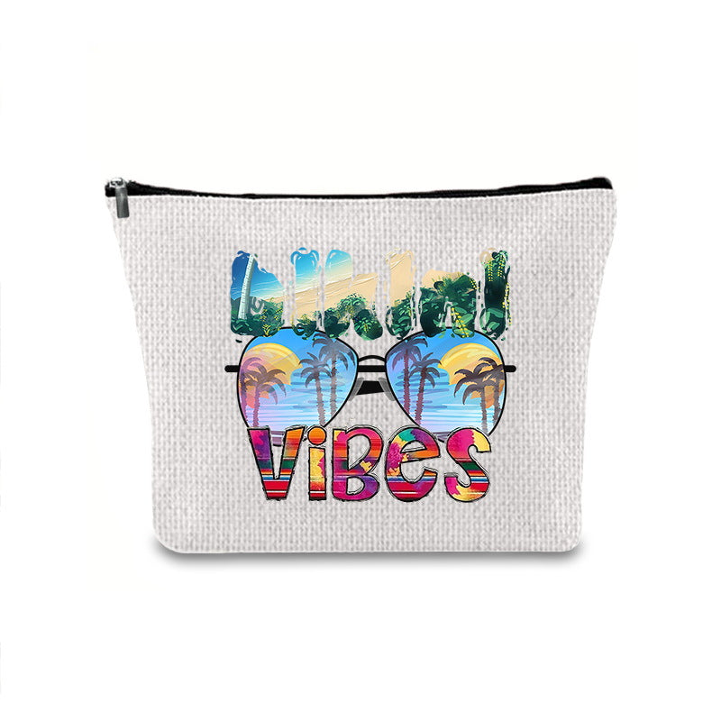 Printing Buggy Large Capacity Simple Zipper Makeup Bag